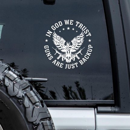 In God We Trust Eagle Window Decal